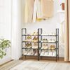 Set of 2 Black Shoe Rack with 4 Layers