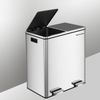 Silver Stainless Steel 16 Gallon Trash Can