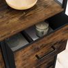 Brown & Black Drawer Dresser with 5 Fabric Drawers