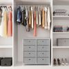 Gray & White 4-Tier Storage Dresser with Fabric Drawers