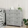 Gray & White 4-Tier Storage Dresser with Fabric Drawers