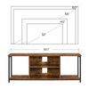 Industrial Brown TV Console Unit with Shelving