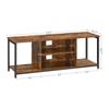 Industrial Brown TV Console Unit with Shelving