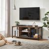 Industrial Brown TV Stand with Shelving