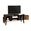 Brown Retro Wooden TV Stand Console with Cabinet