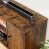 Rustic Brown TV Console with Adjustable Shelf