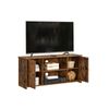 Rustic Brown TV Console with Adjustable Shelf