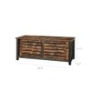 Rustic Brown Industrial Media TV Cabinet with Shelf