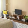 Industrial Rustic Brown TV Stand with Cabinet