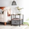 3-Tier Bedside Table with Drawer
