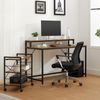 Computer Desk with Large Monitor Rolling Cart