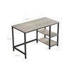 47-Inch Office Study Desk Greige and Black