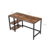 Industrial Brown 55 Inches Computer Desk with Shelves