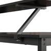 Black L-Shaped Writing Desk with Monitor Riser