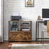 Industrial Brown Large File Cabinet with Drawer