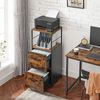 Rustic Brown Filing Cabinet with 2 Drawers