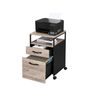 Greige Filing Cabinet on Wheels with Drawer
