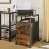 Industrial Brown File Cabinet with Drawer