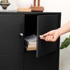 Black Steel Free Standing Storage Cabinet