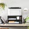 Black Steel Desktop Printer Stand for Office