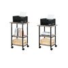 Industrial Printer Stand Greige and Black