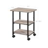 Industrial Printer Stand Greige and Black
