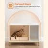 White and Gold Cat Litter Box Enclosure