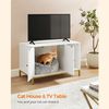White and Gold Cat Litter Box Enclosure