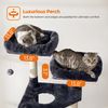 55.9-Inch Large Cat Tower with Bed