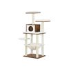 White & Brown Large Cat Tree with Hammock