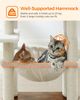 White & Brown Large Cat Tree with Hammock