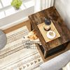 Brown & Black Wooden Dog Crate with Removable Tray