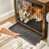 Brown & Black Wooden Dog Crate with Removable Tray