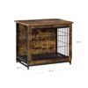 Brown & Black Wooden Dog Crate with Removable Tray