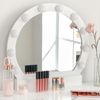 White Makeup Vanity Set with Mirror & Lights