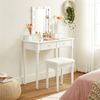 Vanity Set With Cushioned Stool
