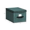 Set of 3 Green Storage Box with Lid for Holiday