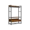 Industrial Brown Open Wardrobe with Drawers