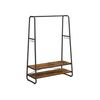 Industrial Brown & Black Clothes Rack with Shelves