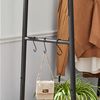 Industrial Brown & Black Clothes Rack with Shelves