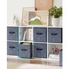Set of 6 Navy Blue Storage Cubes with Double Handles