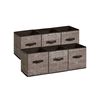 Set of 6 Non-Woven Storage Cubes with Double Handles