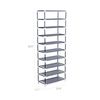 Gray Portable Shoe Closet with Cover