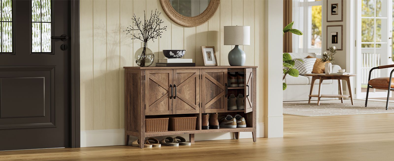 VASAGLE Liry Collection 3-Tier Shoe Cabinet - Thumbnail 5