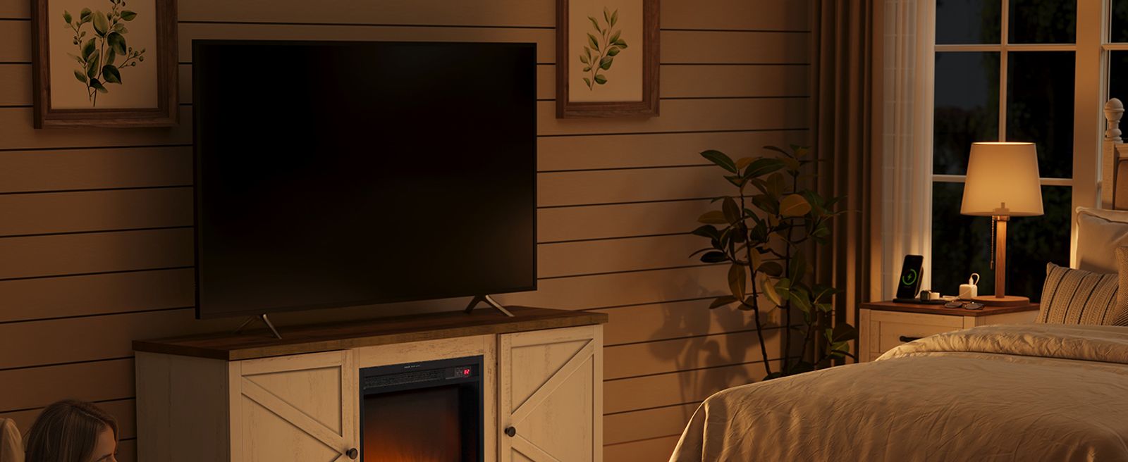 VASAGLE Farmhouse TV Stand - Thumbnail 4