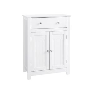 White Free Standing Bathroom Sideboard, Vasagle Bathroom Storage Floor Cabinet Free Standing