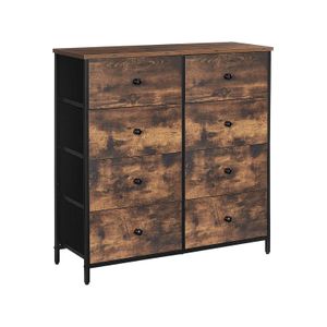 Industrial Dresser Storage Tower with Fabric Drawers