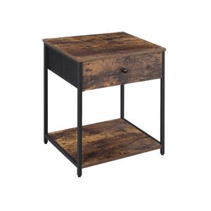 Industrial Bedside Table with Drawer
