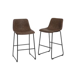 SONGMICS Set of 2 Dining Chairs with Backrest, Metal Legs 