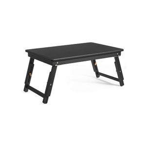 Black Foldable Laptop Table with Tilting Top